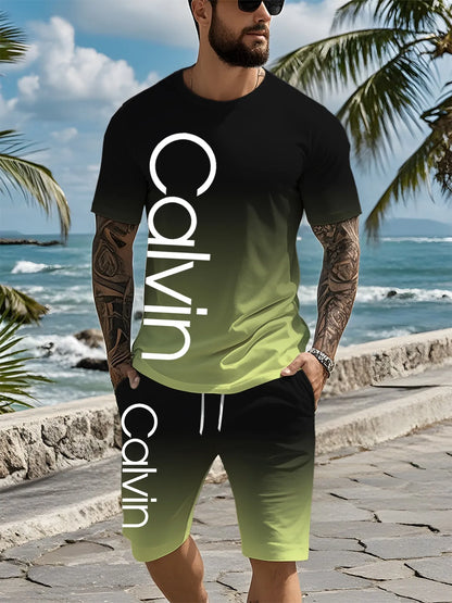 The new high-end men's 2025 suit features a casual color combination and a novel summer outfit