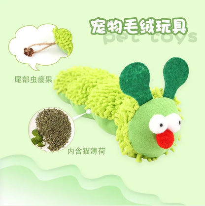 고양이 장난감 Pet Supplies Caterpillar Shaped Plush Cat Toy Contains Catnip Self Pleasure Boredom Relief Cat Toys Interactive