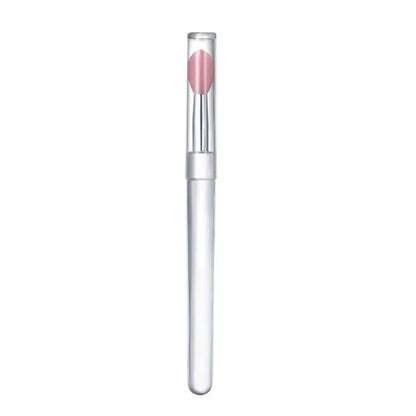 1PC Women Lip Brushes Transparent Crystal Handle Silicone Lip Brushes with Dust Cap Lip Gloss Makeup Applicator Cosmetic Tool
