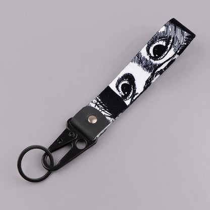 Anime Dragon Keychain For Car Motorcycle Cool Short Lanyard Wrist Strap Key Holder Cosplay Accessories Toys Gifts