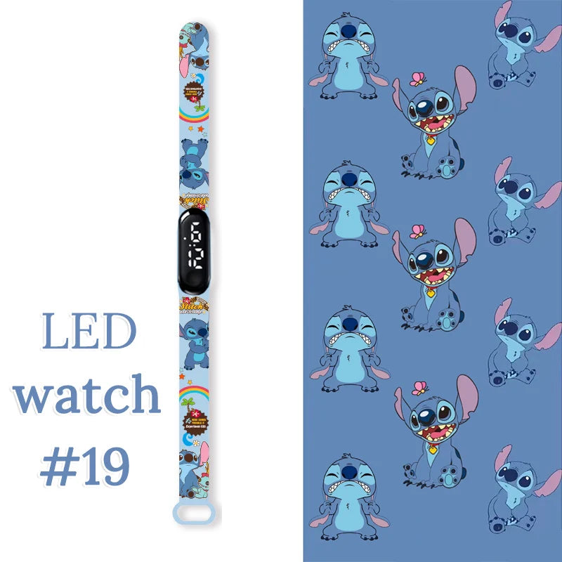Fashion Stitch Children Watches Girls Waterproof Sport Wristband Women Bracelet  Kids LED Watch Touch Digital Clock
