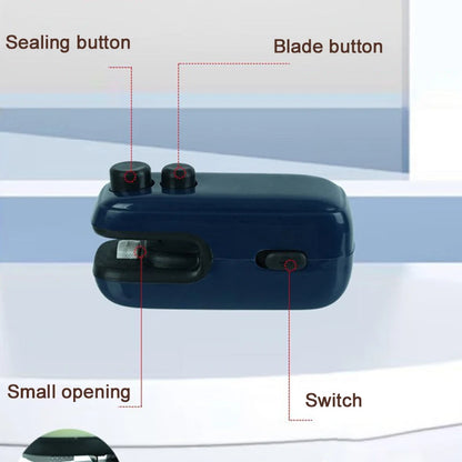 Mini Heat Sealer 2 in 1 Rechargeable HandheldBag Sealer With Cutter Magnet Bag Resealer Machine for Plastic Bags Snack Bags