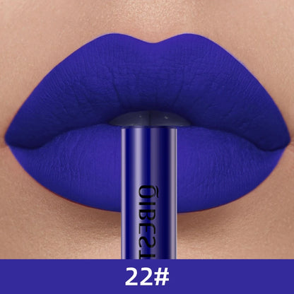 QIBEST Matte Liquid Lipstick Waterproof Long Lasting Lip Gloss Velvet Mate Nude Red Tint Tube Lipsticks Lipgloss Makeup Cosmetic