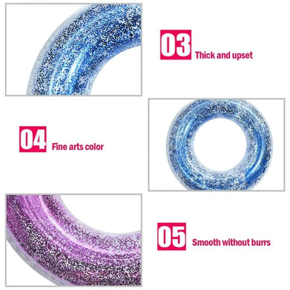 Water Raft Fun Inflatable Transparent Swimming Ring Safety Float Circle Pool Toys Swimming Pool