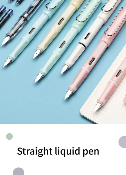 6pcs Calligraphy Pens With Replaceable Ink Bags 0.38mm Fine Dots to Improve Writing and Posture Practice