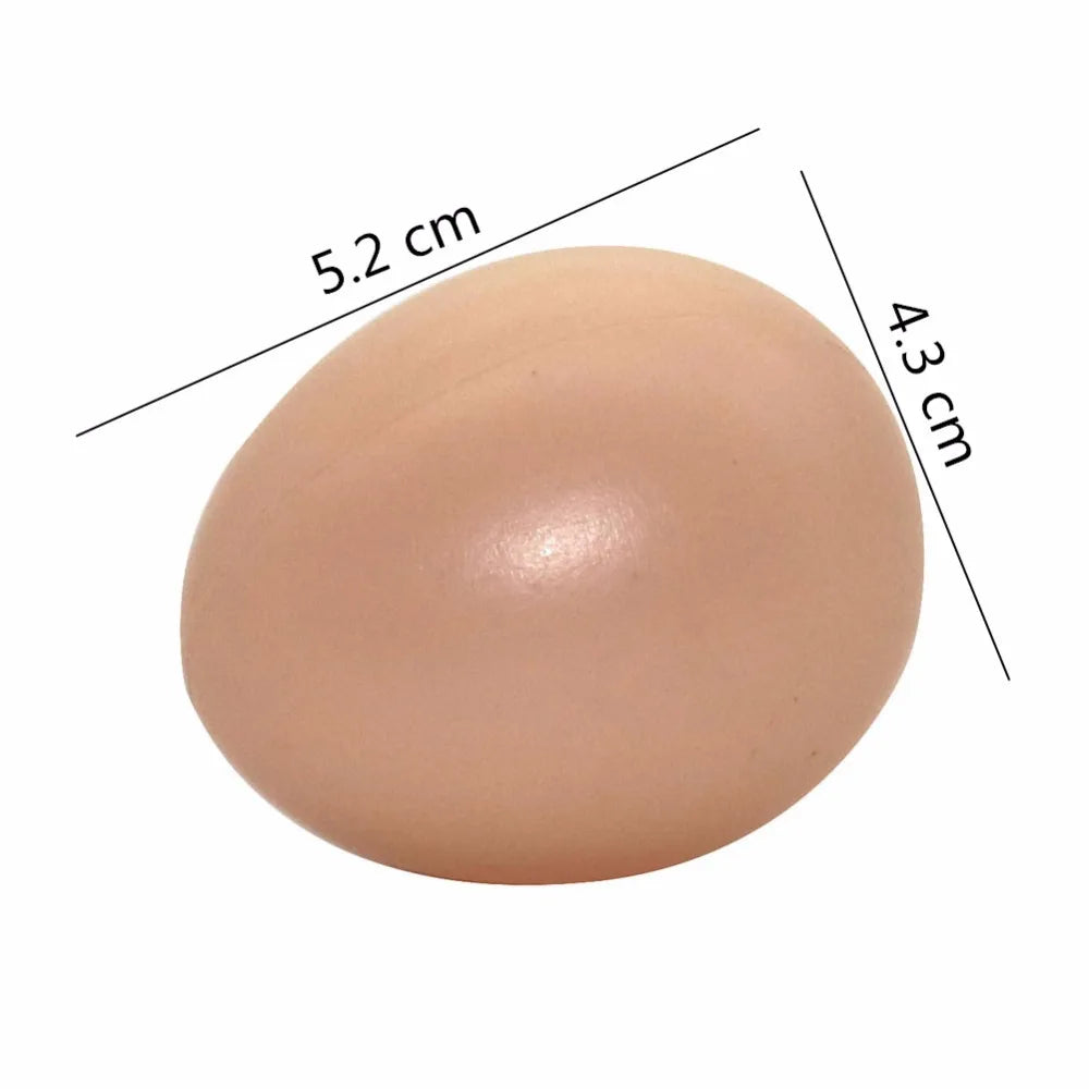 30 Pcs Plastic Fake Eggs Hen Hatching Simulation Laying Hen House Fake Eggs Farm Animal Supplies Children's Toys Painting Eggs