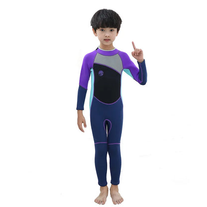 Hisea Childen Wetsuits 2.5mm Neoprene Elastic Swimming Surfing Spearfishing Suit Wetsuit Boys Swimsuit Equipent Diving Equipment
