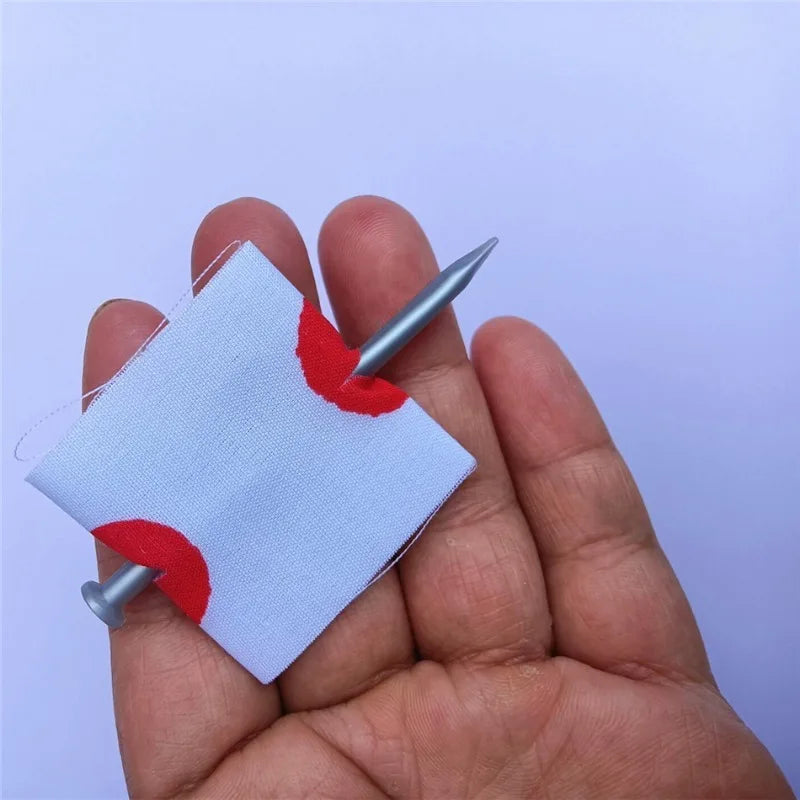 1-5PCS Fake Nail Through Finger Prank Toy Kids Novelty Magic Friend Halloween Scare Trick Joke Toy Practical Fool Jokes Gags