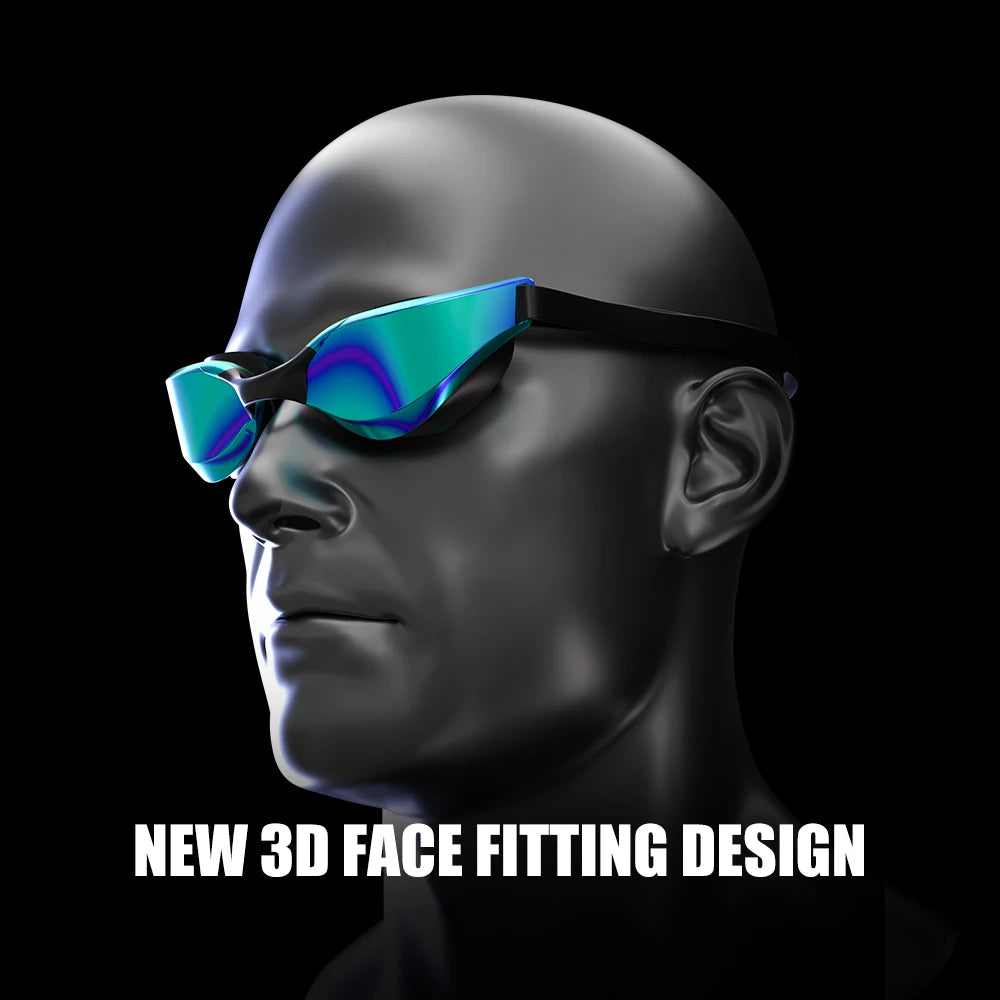 JSJM New Professional Swimming Goggles for Adults HD Anti-Fog Waterproof Silicone Swim Cap + Swim Glasses for Men & Women Gifts