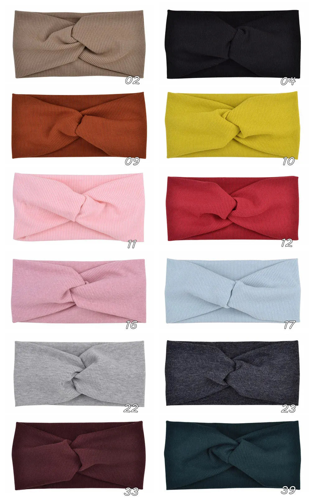 Baby Headband Yoga Sport Girls Kids Children Adult Women Bandage Solid Twisted Knotted Soft Hair Accessories Turban