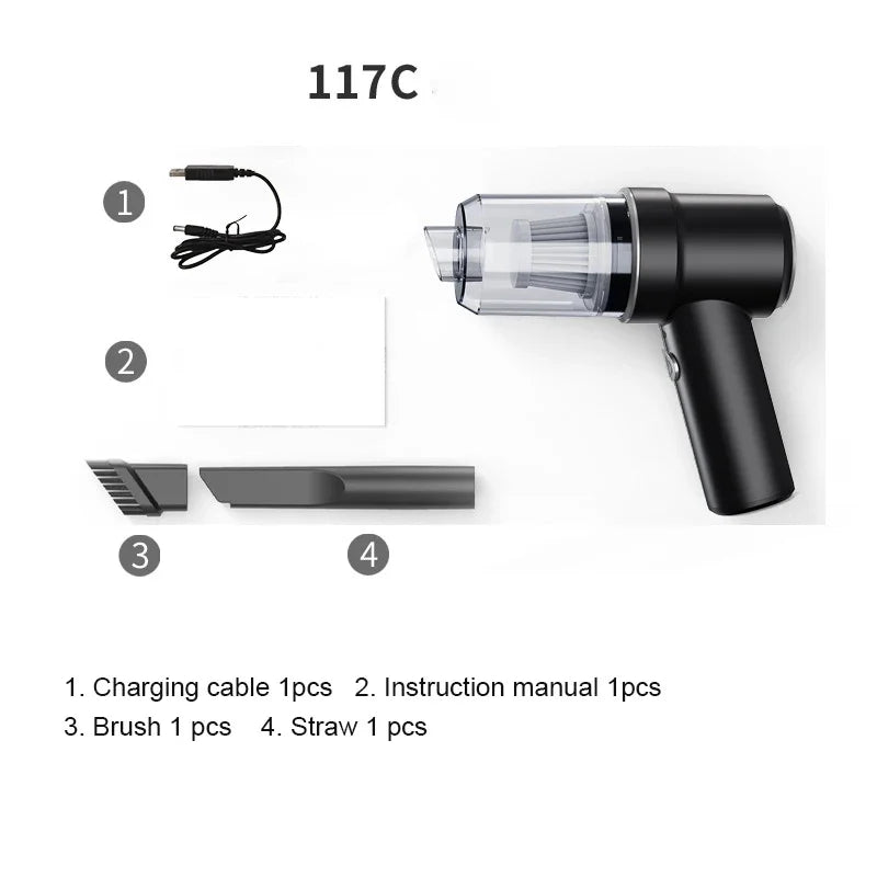 Car Wireless Vacuum Cleaner Strong Suction Portable Handheld Electric Vacuum Cleaner Wireless Home Cleaning Vacuum Cleaner