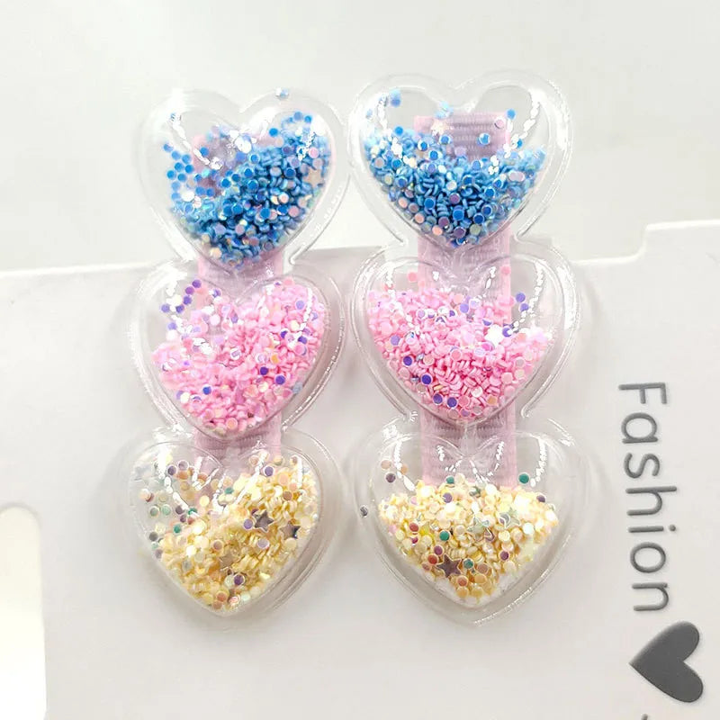 New Dog Hair Clips Love Flowing Sand Hairpins Pets Puppy Hairpins Decor Grooming Accessoires Pet Supplies