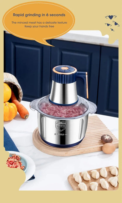 304 Stainless Steel Multifunctional Electric Food Processor 2L 3L 5L Meat Grinder Mincer Vegetable Chopper Slicer 220V EU Plug
