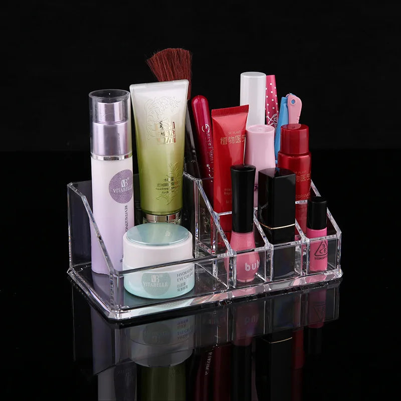 Multifunctio Makeup Lipstick Case Makeup Organizer Storage Box Lipstick Display Stand Holder Cosmetic Jewelry Organizer Box