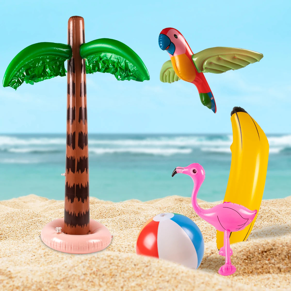 Hawaiian Party Decorations Inflatable Palm Tree Coconut Tree Balloon Tropical Beach Party Toys Luau Birthday Party decorations