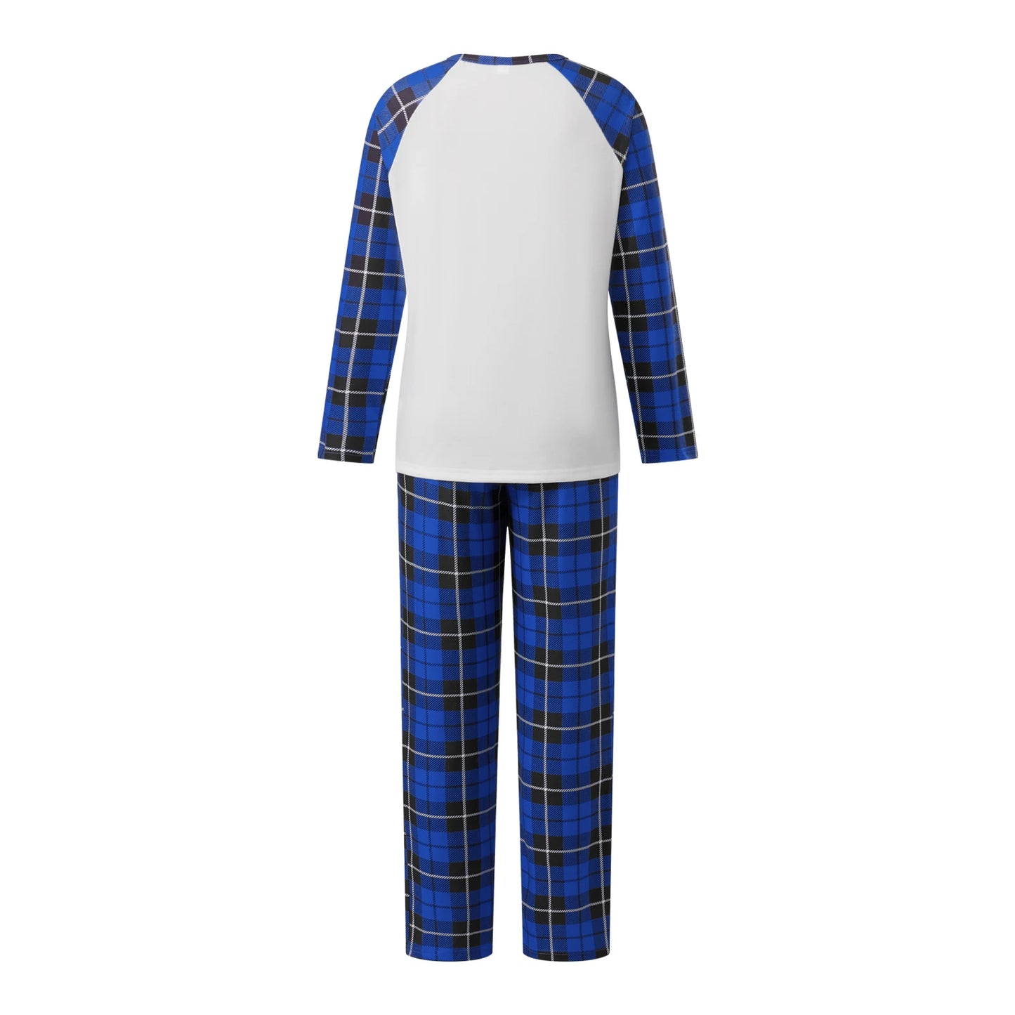 Christmas Family Matching Pajamas Sets Adults Kids Letter Tree Printed Long Sleeve Tops with Plaid Pants Xmas Family Sleepwear