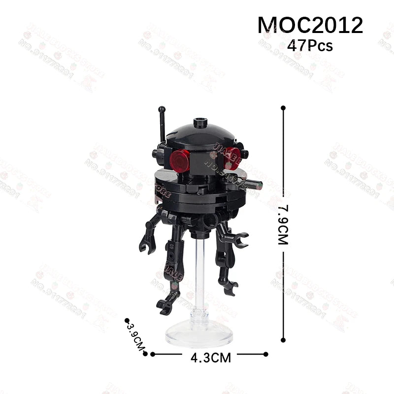 Sci-Fi Movie Series Droid Building Blocks Creative Mini Collector Turret Robot Annihilator Robot Model Bricks Toys For Kids Gift