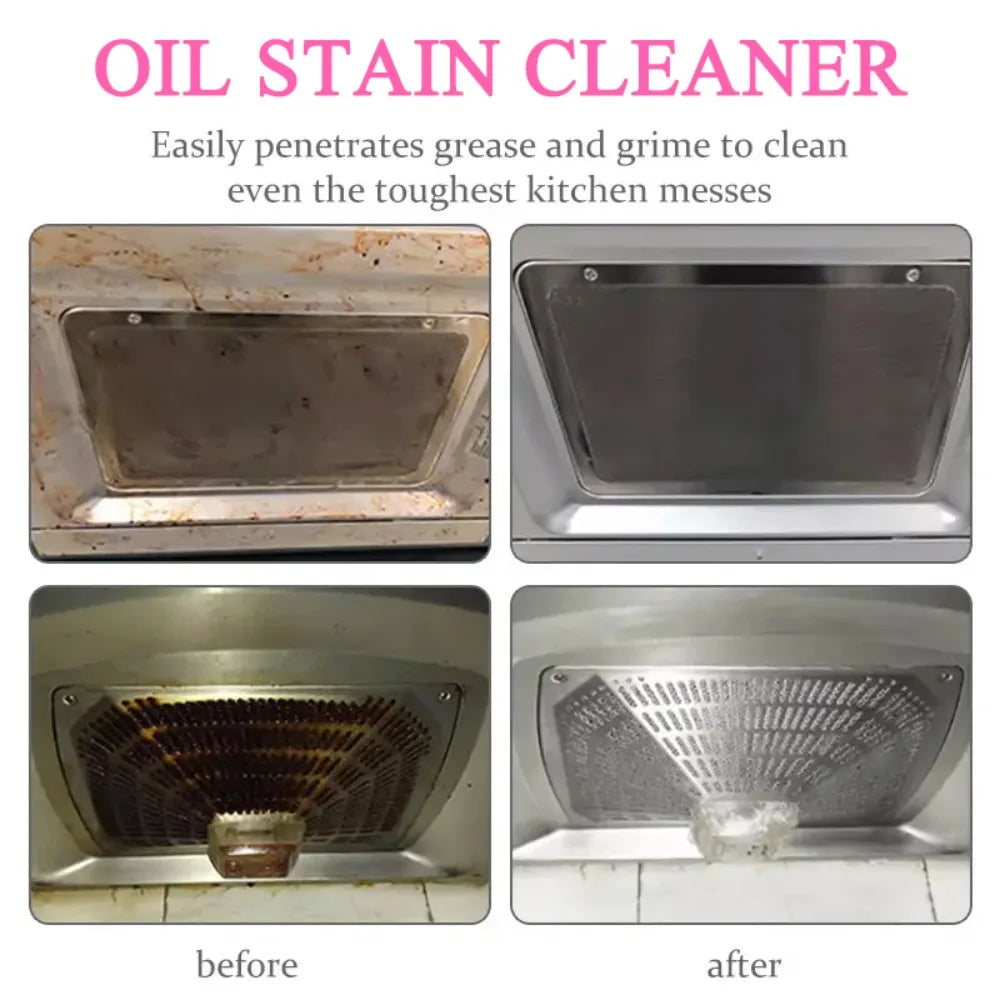 Heavy Duty Kitchen Grease Remover Oil Stain Cleaner Heavy Oil Remover Easily Cleans Stoves Oven Range Hoods Grease Removal Spray