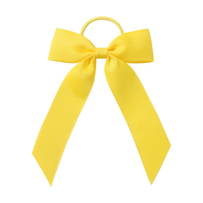 1PC Solid Color Ribbon Pigtail Hair Bows Elastic Hair Bands Holders Ties Hair Accessories for Baby Girls Infants Toddler