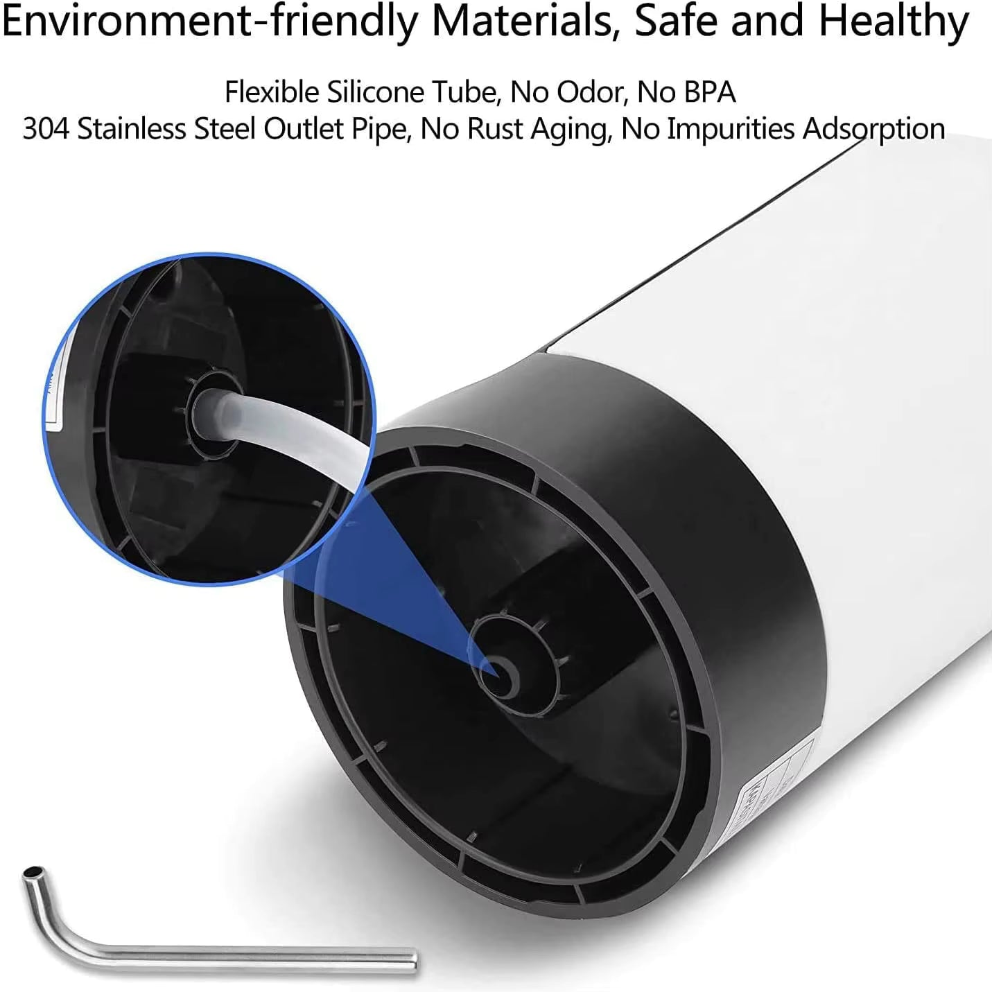 White/Black Water Bottle Pump USB Charging