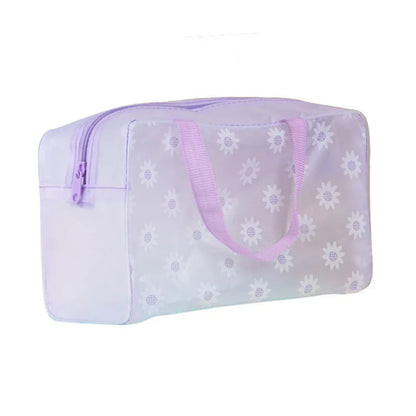 1 Pc PVC Transparent Cosmetic Bag Clear Makeup Bag for Women Girl Waterproof Zipper Beauty Case Travel Toiletry Bags Handbag