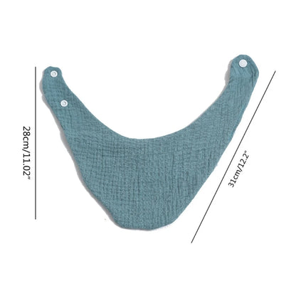 Baby Bibs Organic Cotton Muslin Scarf Burp with for Triangle Gauze Water Absorb Bandana for Boys Girls