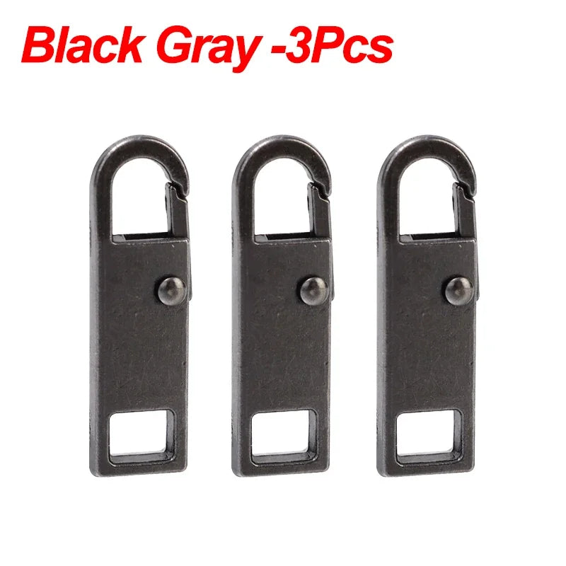 5/1Pcs Universal Metal Zipper Pull Tap Replacement Instant Repair Zipper Head Puller for Clothing Bags DIY Sewing Zipper Sliders