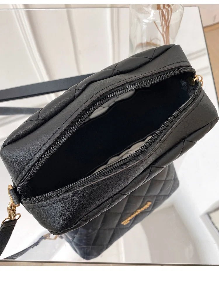 Tassel Small Messenger Bag For Women 2023 Trend Lingge Embroidery Camera Female Shoulder Bag Fashion Chain Ladies Crossbody Bags
