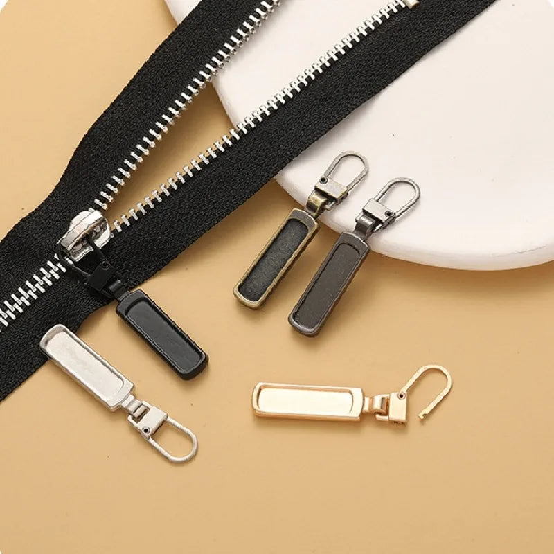 Detachable Zipper Puller Universal Replacement Tab Zippers Head Sliders Repair Kit for Suitcases Bags Clothing DIY Sewing Craft