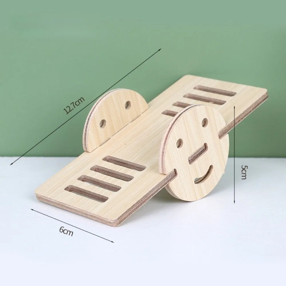 New Wooden Hamster Villa Easy to Install Durable Platform House Cage Accessories Chewable Hamster Climb Toy Pet Supplies