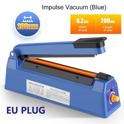 280/200mm 110/220V Heat Seal Machine Household Impulse Vacuum & Power Suction Food Meat Plastic Bag Sealer Kitchen Fruit Storage