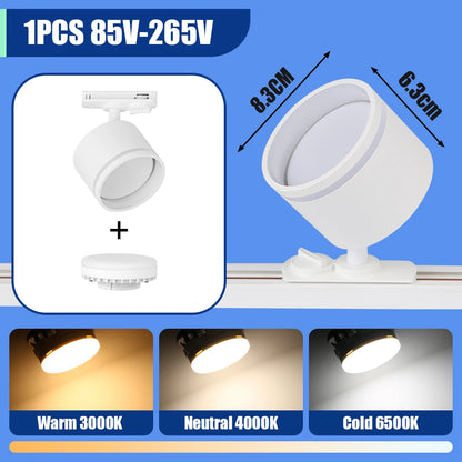 GX53 LED Track Spotlights Replaceable light bulb 110V 220V track Lights for Home Decor Living Room Kitchen Ceiling Lamp Decorate