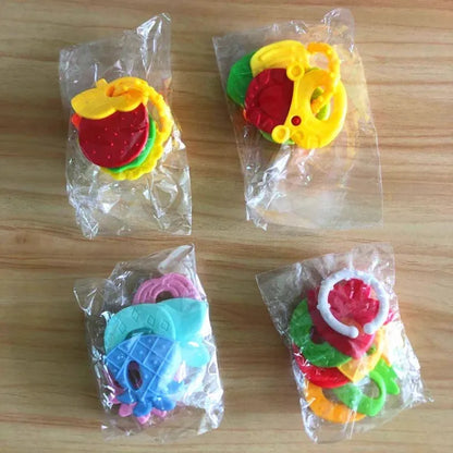 Silicone Teethers for Baby Things Newborn Chews Food Grade Teethers Training Bed Toy  Baby fruit item Feeding Infant Rattle