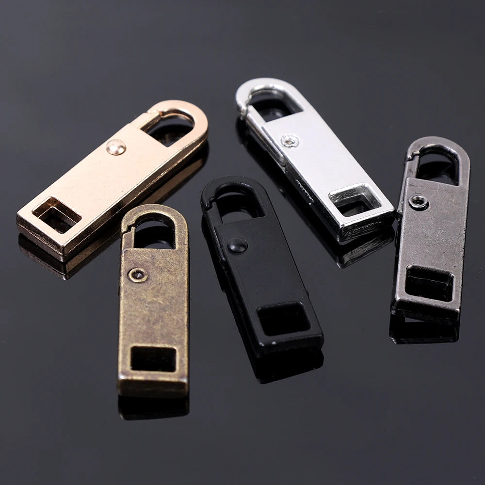 5/1Pcs Universal Metal Zipper Pull Tap Replacement Instant Repair Zipper Head Puller for Clothing Bags DIY Sewing Zipper Sliders