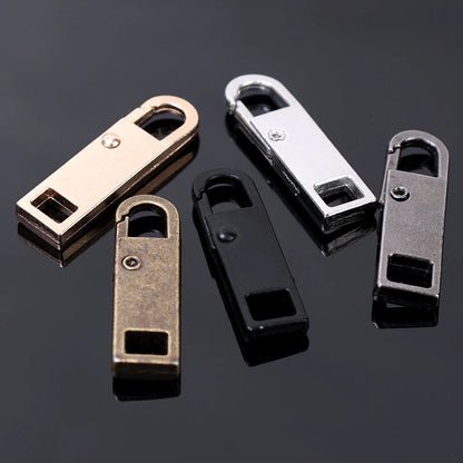 5/1Pcs Universal Metal Zipper Pull Tap Replacement Instant Repair Zipper Head Puller for Clothing Bags DIY Sewing Zipper Sliders