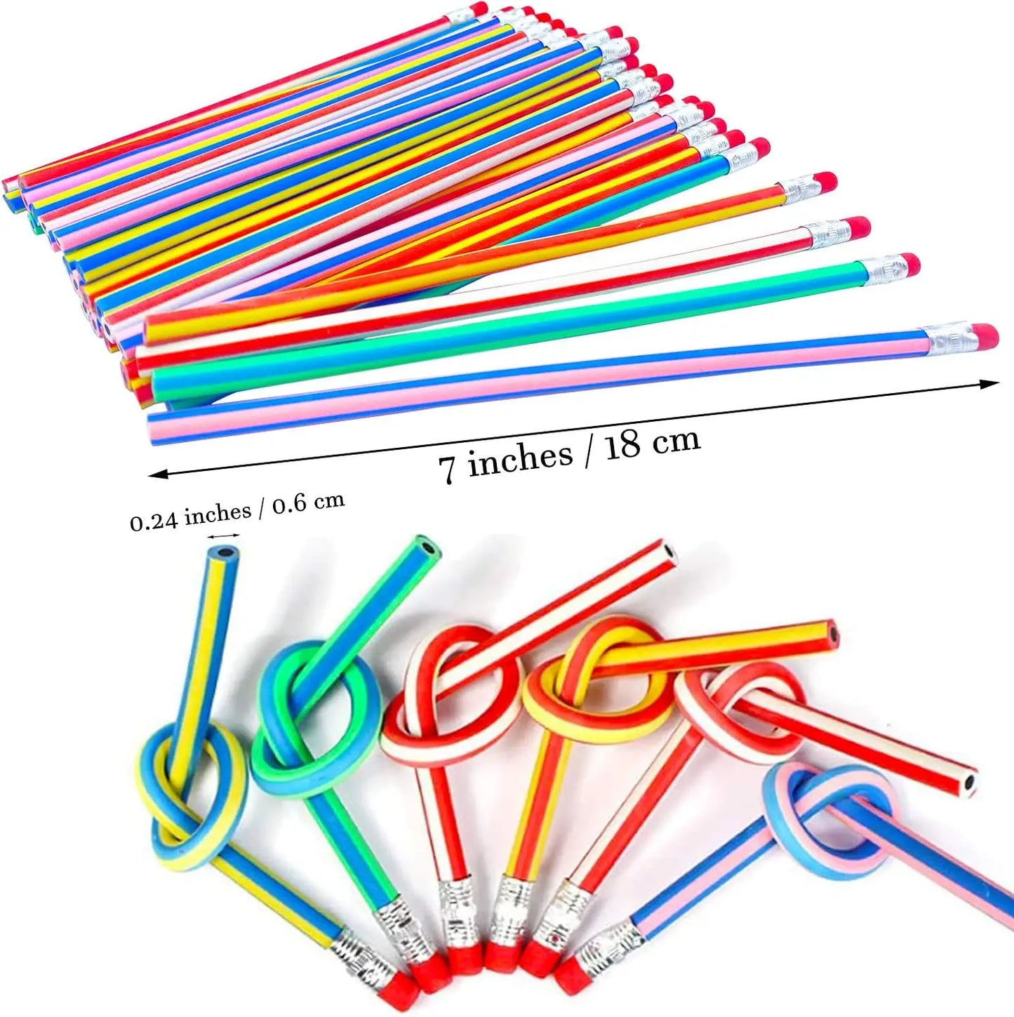 35 Pieces Flexible Soft Pencil Magic Bend Pencils for Kids Children School Fun Equipment