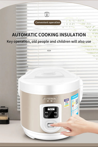 Peskoe mini Rice cooker, old-fashioned 1-2-3 person Non-stick surface cooking rice cooker, multi-function household 2L 3L 4L 5L