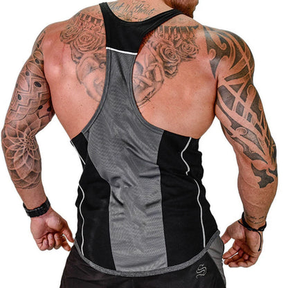 Fashion New Men's Vest Sports Fitness Sleeveless Vest Summer Casual Oversized Men's Top Y2K Style Breathable and Refreshing Vest
