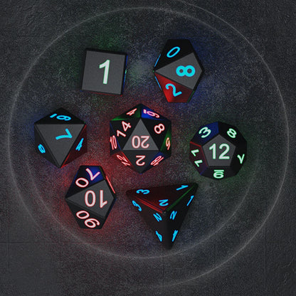 7Pcs/set  Electronic Luminous LED DND Dice Set Multiple Sided Dice for Adults Board Game Party Entertainment Toys