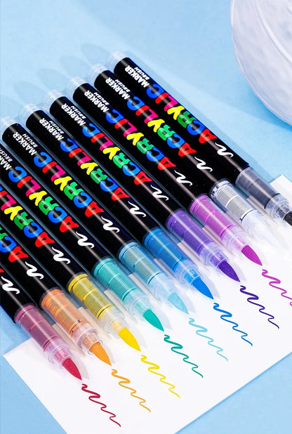 Guangna 360 288 Colors Acrylic Markers Brush Pens Fabric Rock Painting Pen Stone Ceramic Glass Wood Making school Art Supplies