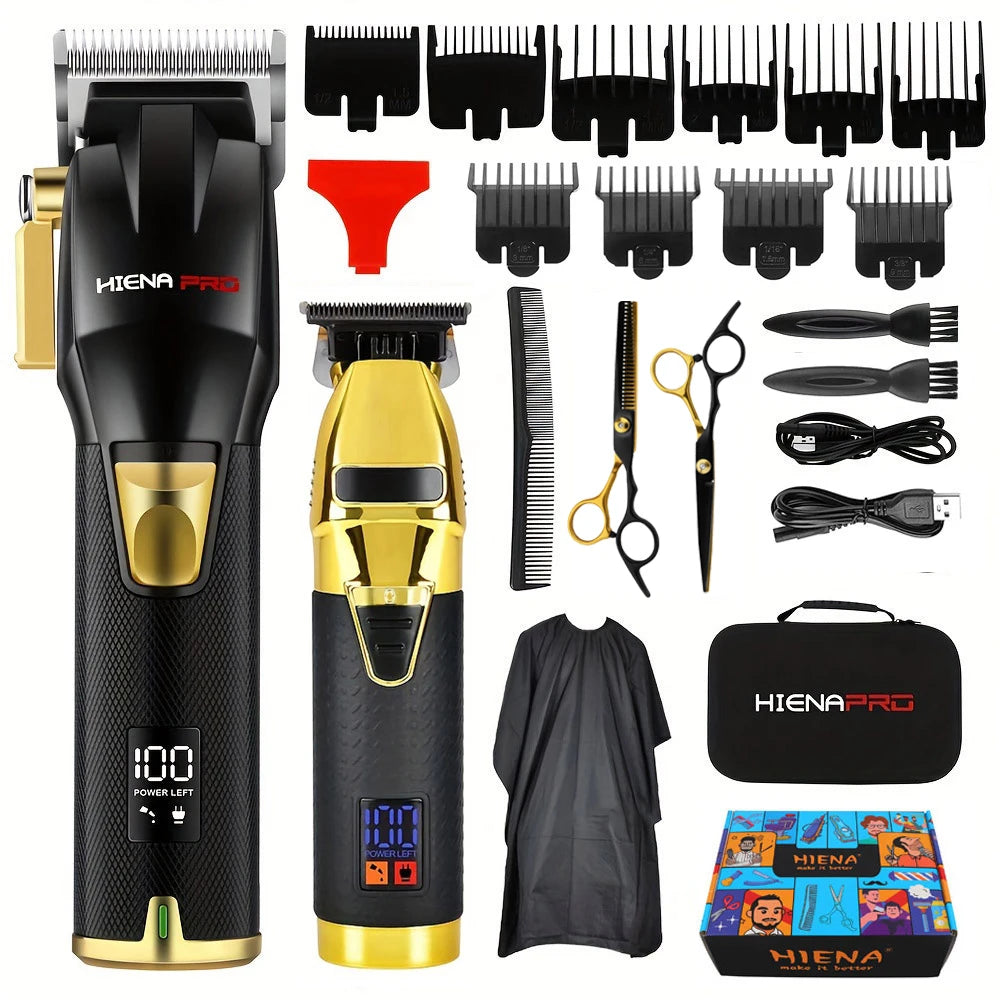 HIENA Professional Hair cutting machine Hair Clipper Set Metal Electric Cordless Hair Trimmer for Barber Display hair clipper