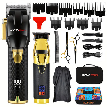HIENA Professional Hair cutting machine Hair Clipper Set Metal Electric Cordless Hair Trimmer for Barber Display hair clipper