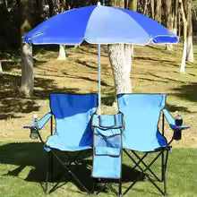 Double Camping Chair with Iron Frame Portable