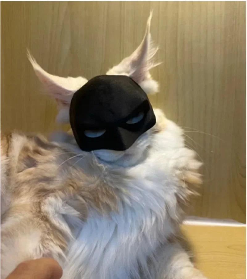 3d Printing Cat Avenger Mask Batman Cosplay Hat Mask Halloween Party Headwear Pet Dog Mask Helmet Props Pet Supplies Photos