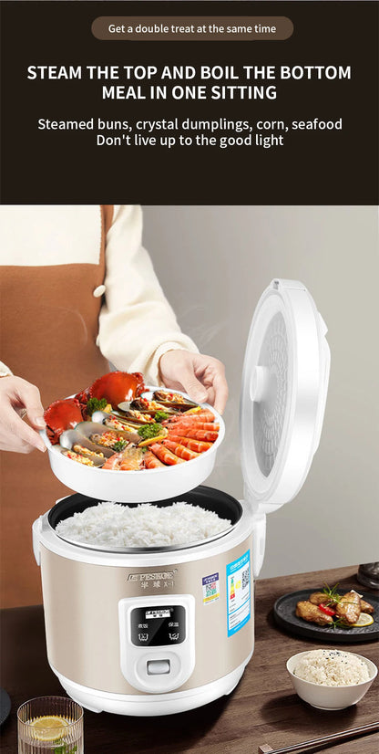 Peskoe mini Rice cooker, old-fashioned 1-2-3 person Non-stick surface cooking rice cooker, multi-function household 2L 3L 4L 5L
