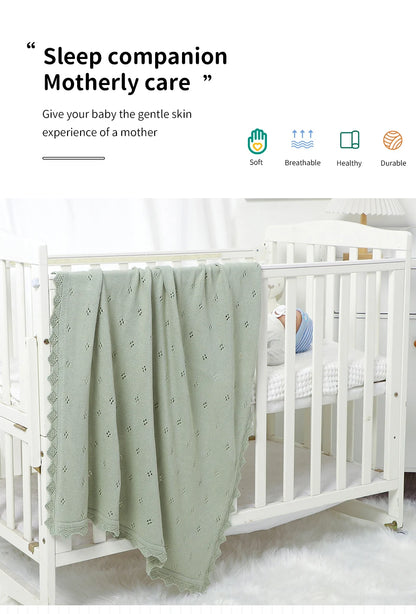 Baby Knitted Blankets Cotton 90*70cm Newborn Boy Girl Swaddle Wrap Best Comfort All Seasons Infant Unisex Stroller Bedding Cover