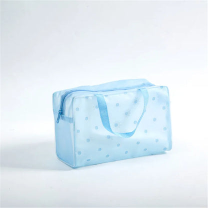 1 Pc PVC Transparent Cosmetic Bag Clear Makeup Bag for Women Girl Waterproof Zipper Beauty Case Travel Toiletry Bags Handbag