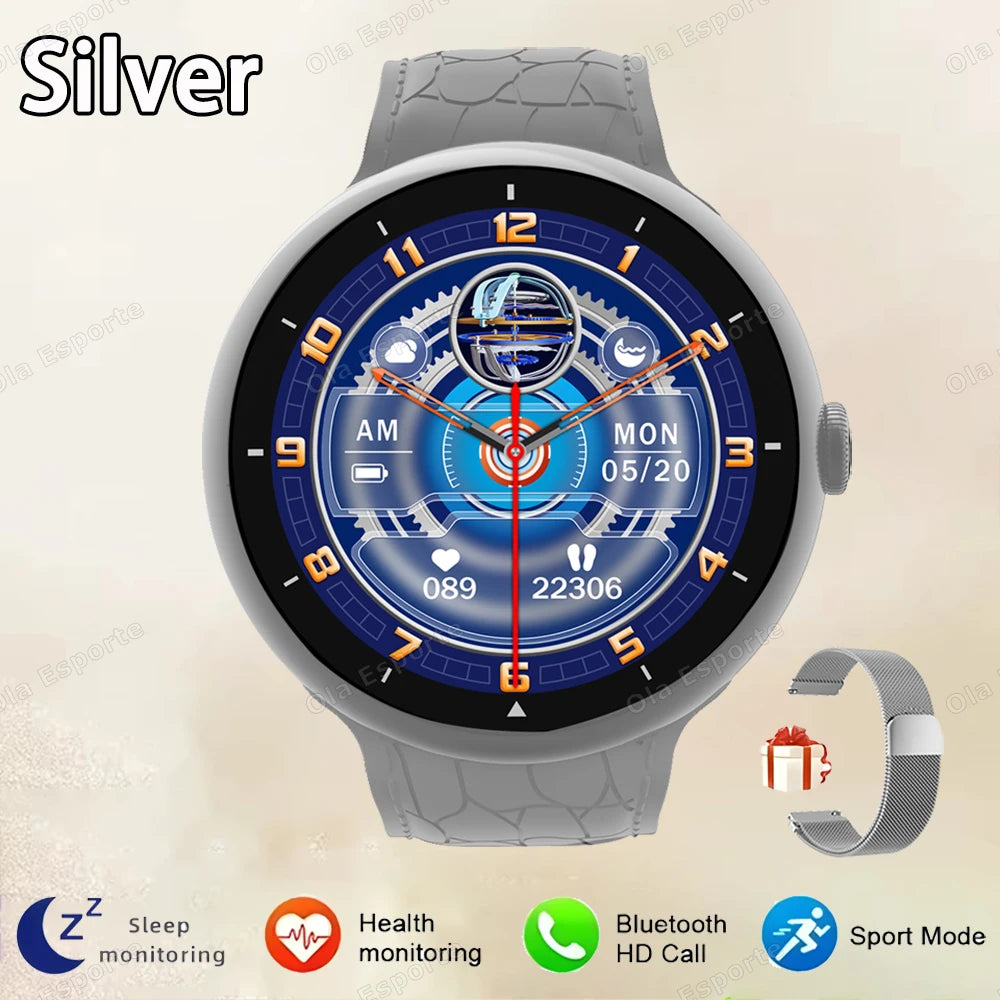Smart Watch 2.09-inch AMOLED Screen Bluetooth Call Compass Tracker Men Sports Watches Health Monitor Women Smartwatch Waterproof