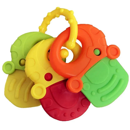 Silicone Teethers for Baby Things Newborn Chews Food Grade Teethers Training Bed Toy  Baby fruit item Feeding Infant Rattle