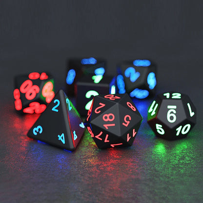 7Pcs/set  Electronic Luminous LED DND Dice Set Multiple Sided Dice for Adults Board Game Party Entertainment Toys